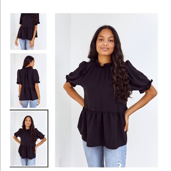 New Fab’rik VIRGINIA PUFF SLEEVE BLOUSE - Picture 1 of 6